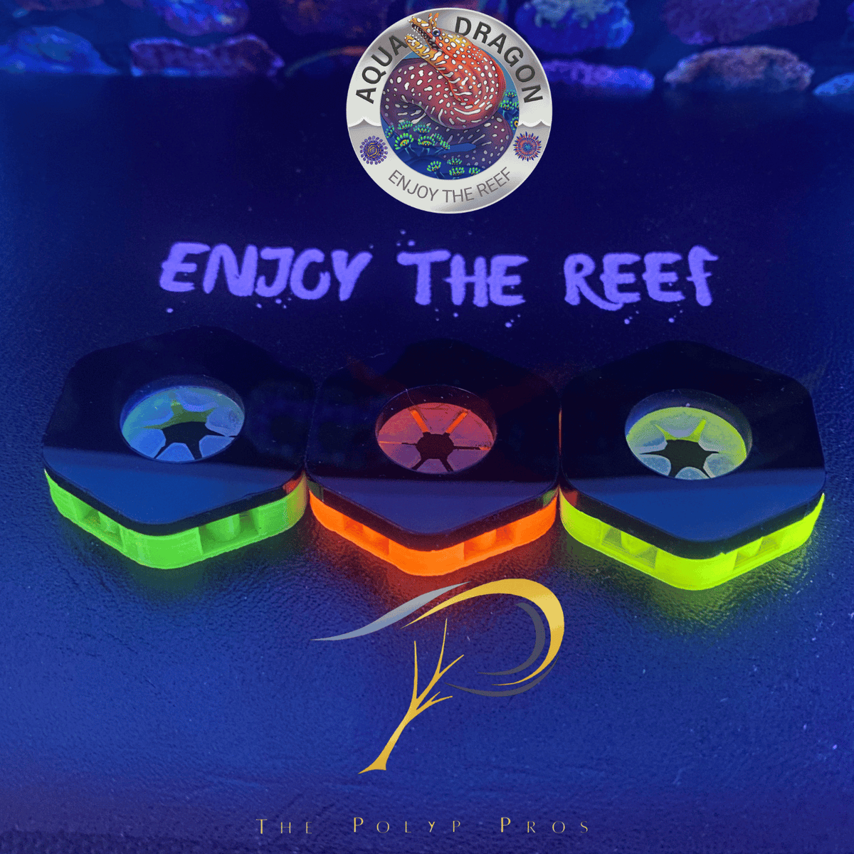 Extendable Dosing Line Holder Puck Aqua Dragon